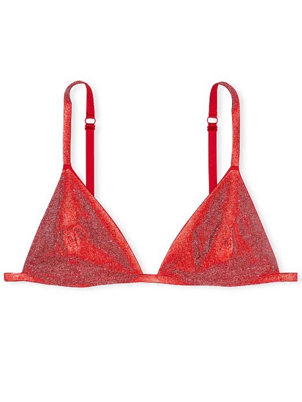 Victoria's Secret Red Shine Shimmer Triangle Bralette